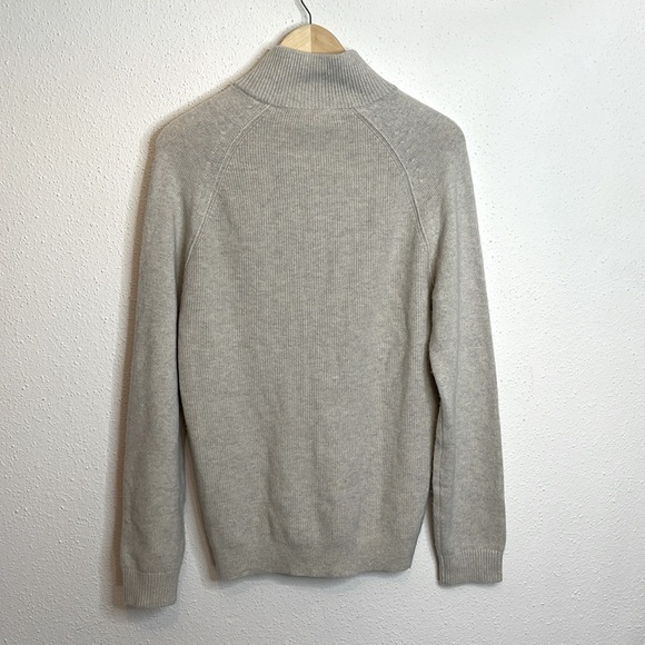 Reiss Wool and Cashmere Blend Quarter Zip Sweater in Gray Size Small - Picture 6 of 7